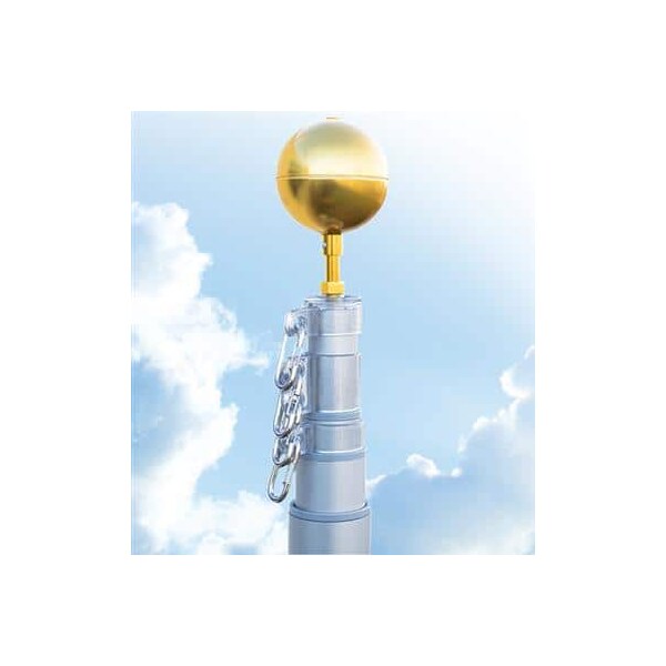 American Elite Telescoping Flagpole 20' Anodized Clear